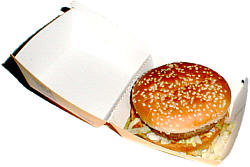 Cheeseburger in der Schachtel